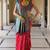 Rani pink banarasi silk blend jacquard woven saree with blouse