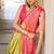 Parrot green banarasi silk blend jacquard woven saree with blouse