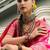 Rani pink banarasi silk blend jacquard woven saree with blouse