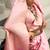 Pink banarasi silk blend jacquard woven saree with blouse