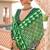 Green silk blend patola print saree with blouse