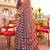 Rust & chocolate silk blend patola print saree with blouse