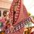 Rust & chocolate silk blend patola print saree with blouse