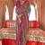 Teal georgette patola print saree with blouse