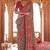Green georgette patola print saree with blouse