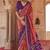 Red georgette patola print saree with blouse