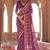 Wine georgette patola print saree with blouse