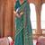 Teal georgette patola print saree with blouse