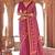 Magenta georgette patola print saree with blouse