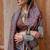 Multicolor silk blend ajrakh print croma finish saree with blouse