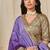 Purple Embriodered Heavy Chinon Silk Designer Semi Stitched Lehenga With Blouse