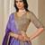 Purple Embriodered Heavy Chinon Silk Designer Semi Stitched Lehenga With Blouse