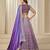 Purple Embriodered Heavy Chinon Silk Designer Semi Stitched Lehenga With Blouse