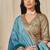 Turquoise Embriodered Heavy Chinon Silk Designer Semi Stitched Lehenga With Blouse