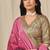 Pink Embriodered Heavy Chinon Silk Designer Semi Stitched Lehenga With Blouse
