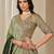 Mehendi Embriodered Heavy Chinon Silk Designer Semi Stitched Lehenga With Blouse