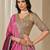 Pink Embriodered Heavy Chinon Silk Designer Semi Stitched Lehenga With Blouse