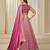 Pink Embriodered Heavy Chinon Silk Designer Semi Stitched Lehenga With Blouse