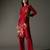 Wine printed chanderi silk kurta set