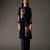 Black printed chanderi silk kurta set