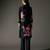 Black printed chanderi silk kurta set
