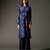 Indigo printed chanderi silk kurta set