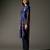 Indigo printed chanderi silk kurta set