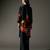 Black printed chanderi silk kurta set