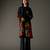 Black printed chanderi silk kurta set