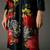 Black printed chanderi silk kurta set