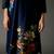 Indigo printed chanderi silk kurta set