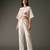 Ivory printed chanderi silk co ord set