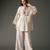 Ivory printed chanderi silk kurta set