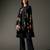 Black printed chanderi silk kurta set