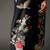 Black printed chanderi silk kurta set