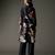 Black printed chanderi silk kurta set