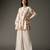 Ivory printed chanderi silk kurta set