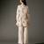Ivory printed chanderi silk kurta set