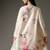 Ivory printed chanderi silk kurta set