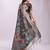 Woven jacquard grey linen cotton saree