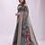 Woven jacquard grey linen cotton saree