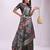 Woven jacquard grey linen cotton saree