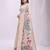 Woven jacquard cream linen cotton saree