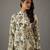 Ivory floral printed chanderi silk kurta set