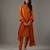 Rust floral embroidered chanderi silk kurta set