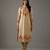 Beige floral embroidered chanderi silk kurta set
