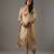 Beige floral embroidered chanderi silk kurta set
