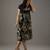 Black floral printed chanderi silk dress