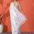 Off white chinon digital printed saree