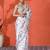 Off white chinon digital printed saree